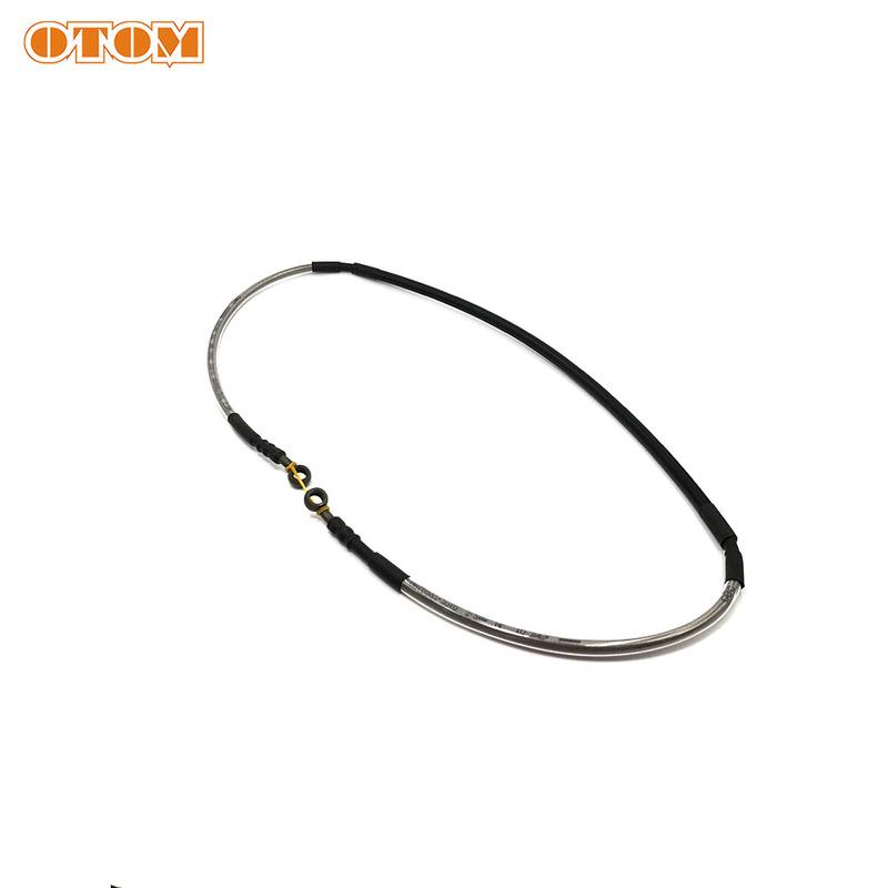 OTOM Motorcycle Front Brake Oil Hose For HONDA CRF YAMAHA Brake Line Cable Tube Motorbike Stainless Steel Braided Pipeline 132cm