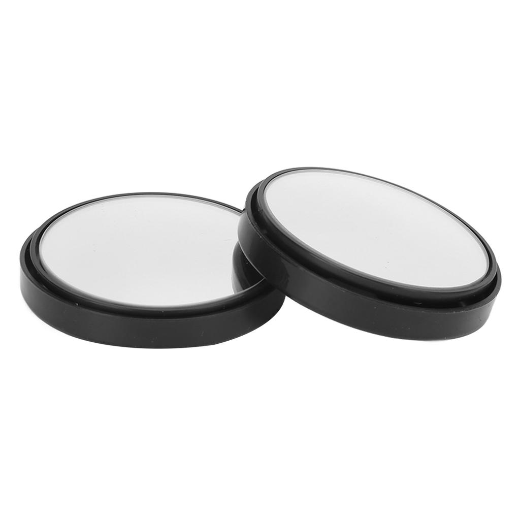 2PCS Car Rearview Auxiliary Blind Spot Mirror 360 Degree Wide Angle Adjustable Rotation RoundBlack