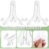 10Pcs Plastic Clear Easels Plate Holders Display Stand Stander Picture Frame Photo Tools