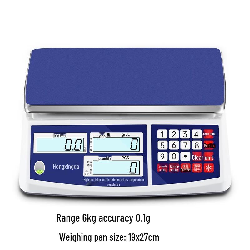 

Hongxingda Commercial Counting & Pricing Scale (6kg/0.1g)