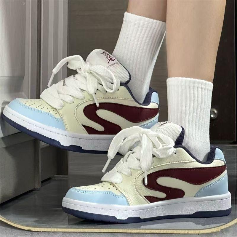 Mandarin Duck Original Casual Pink Bread Women's Versatile New Wear-resistant Campus Board Shoes Women's Muffin Bottom