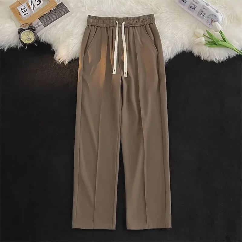 Men's Ice Silk Nine-Point Casual Pants - Loose Fit Summer Sports Trousers