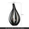 Black White Ink High End Big Belly Small Mouth Glass Vase Home Decor Living Room Flower Vase