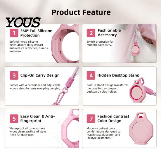 Waterproof Watch Case Soft Silicone Protective Case, Lightweight Octagonal Bumper with Stylish Accessory Strap Loop, Scratch-Proof