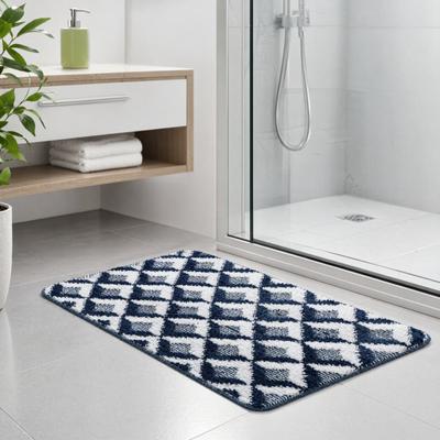 Jacquard Bathroom Rug, Plush Fluffy Bath Mat, Quick Dry Absorbent Non-Slip Door Mat for Entrance Bathroom Kitchen Bedroom