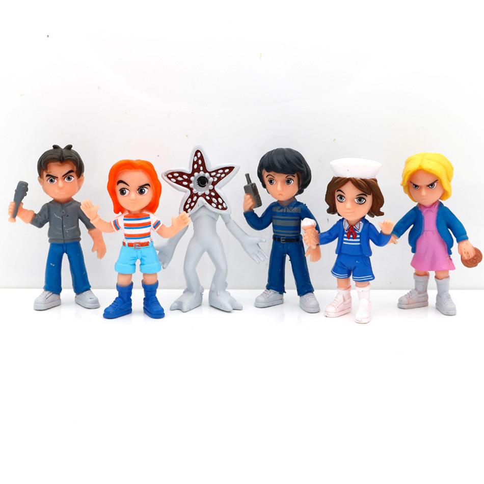 New 6pcs/set Something strange Figure Toy Will Byers Eleven Dolls Action Model Cake Collect Decoration Christmas Gift