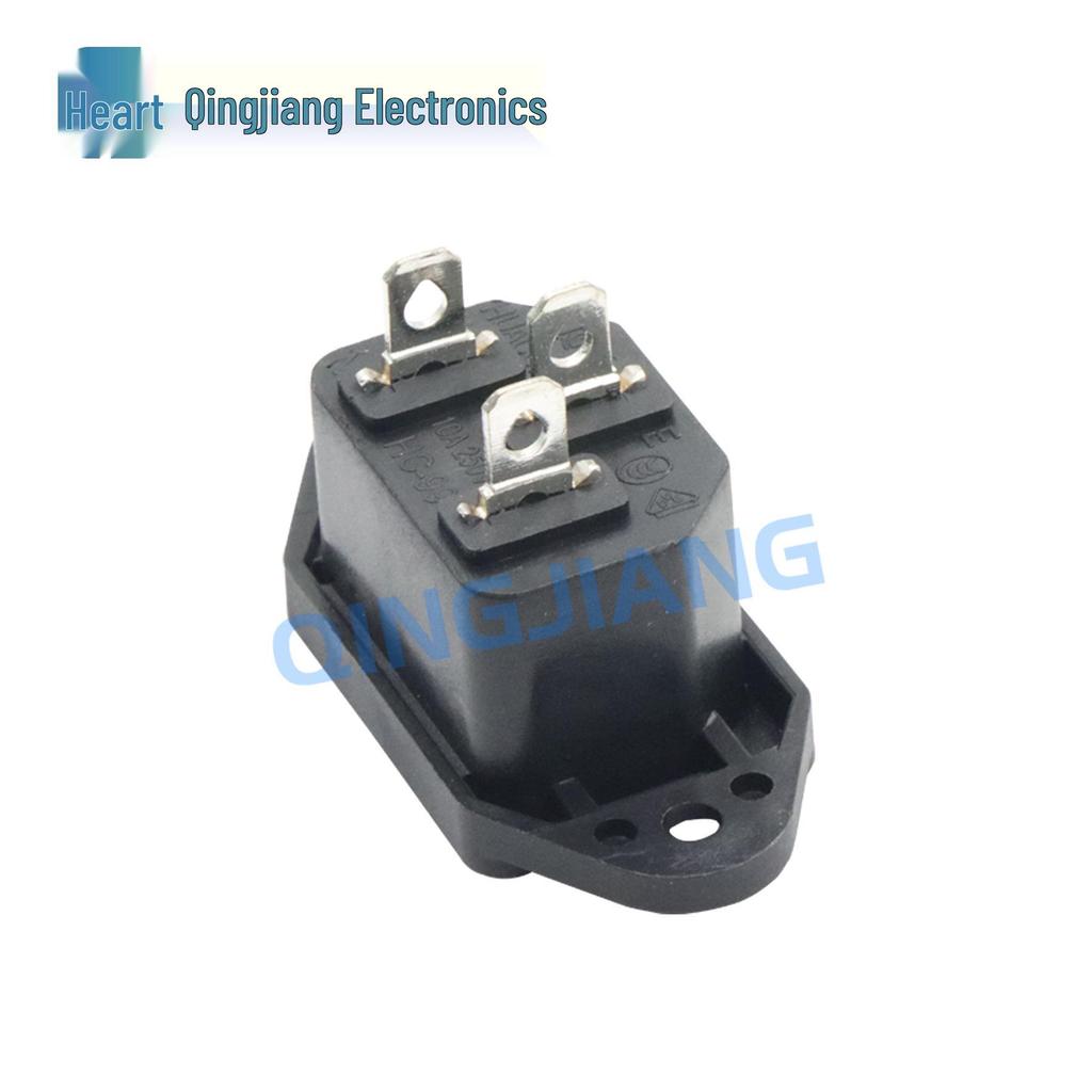 Three-Pin Clover AC Power Socket with Screw Holes for Rice Cooker/Battery Car