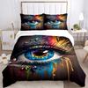 3pcs Rainbow Tears Bedding Set, Including 1 Quilt Cover and 2 Pillow Shams, Without Filling, Soft and Comfortable Home Bedroom Fabric