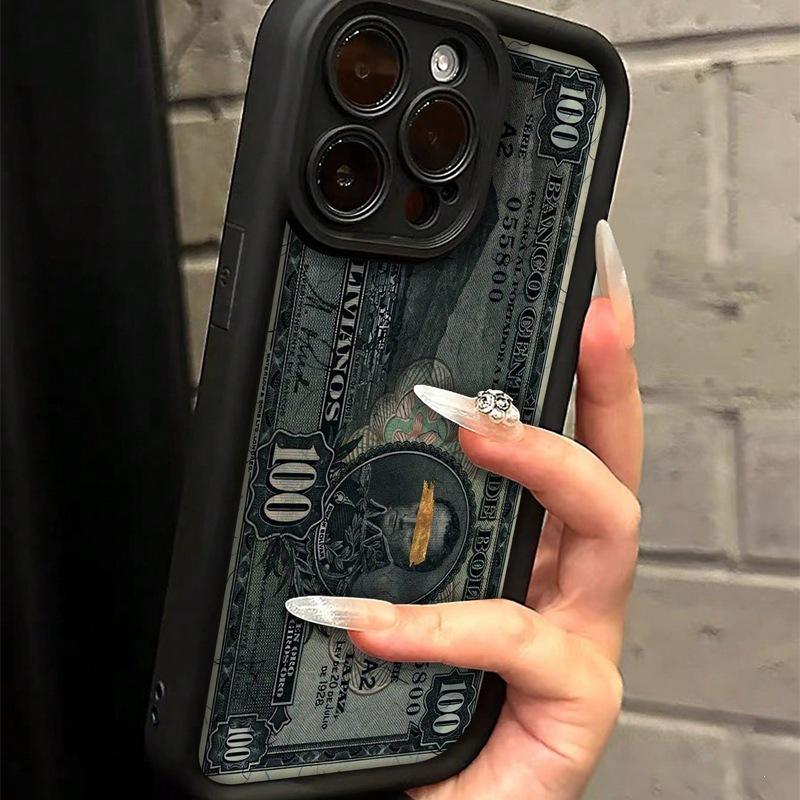 Airbag anti-drop dollar bill illustration for Apple 14 mobile phone case iphone13promax soft 12/11 silicone 7/8