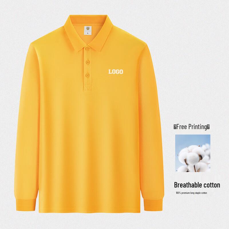 Unisex Breathable Long-Sleeve Polo Shirt