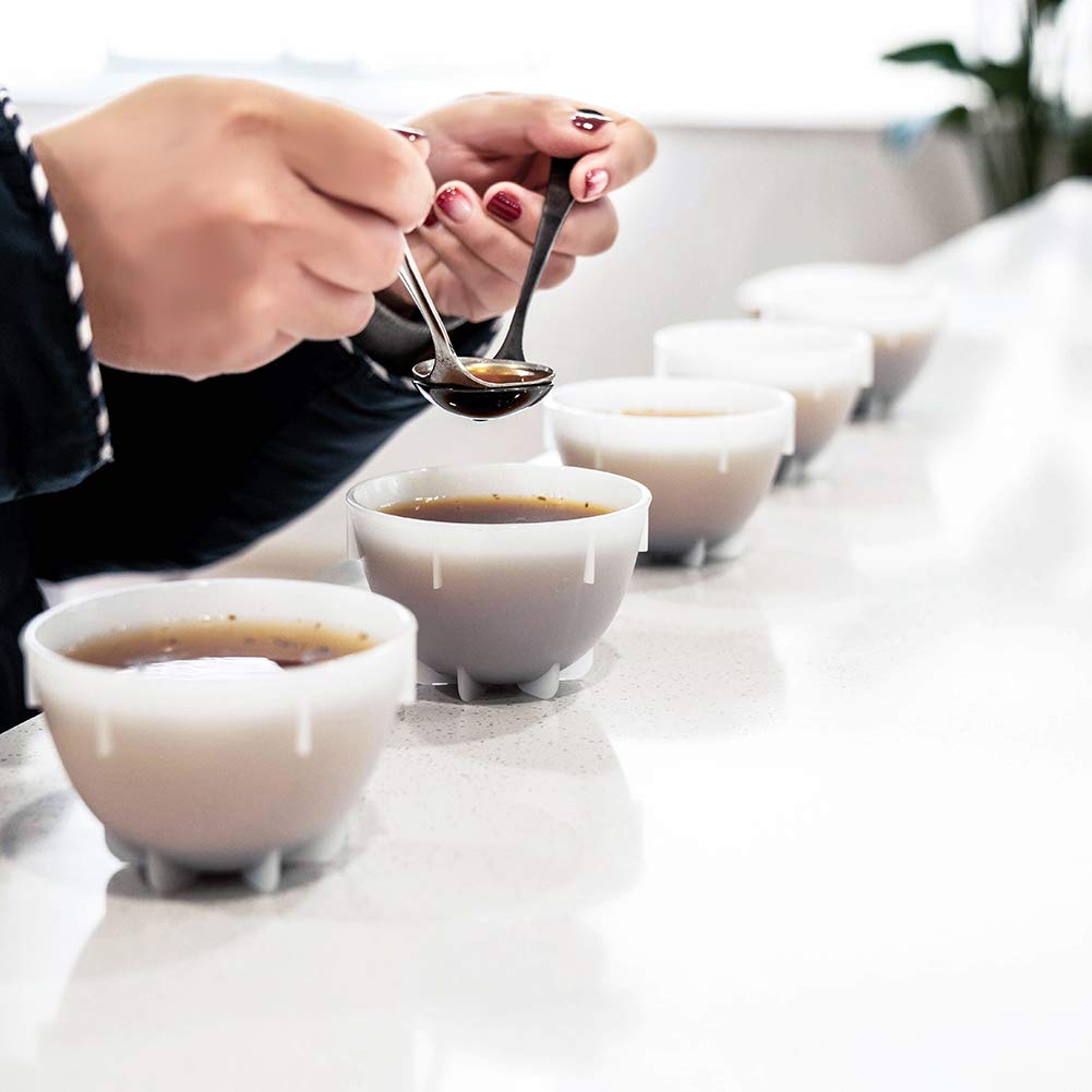 Watchget Coffee Cupping Spoons, 304 Stainless Steel, for Cafes and Home Use, Easy-to-Use Cupping Spoons for Cocoa and Flour, Pack of 2