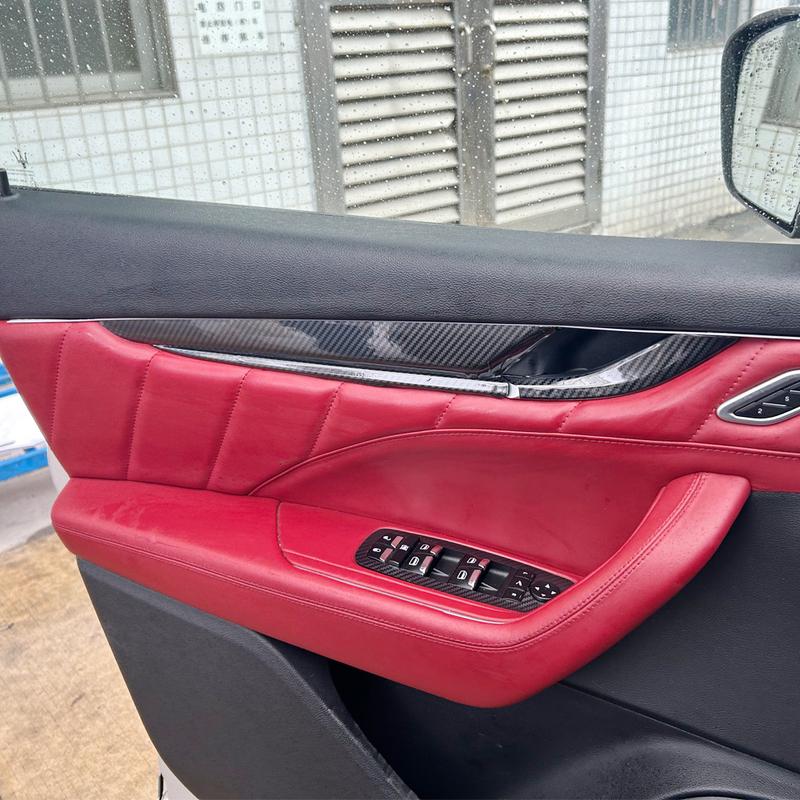 For Maserati Levante 2016- Car-Styling 3D/5D Carbon Fiber Car Interior Center Console Color Molding Sticker Decals Parts