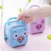 Pig Shape Money Saving Box Tinplate Coins Storage Box Handheld Piggy Bank  For Children Gift