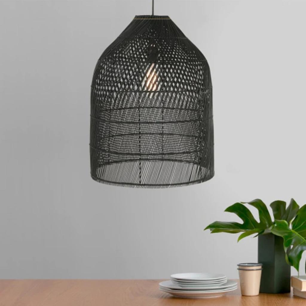 35/45cm Retro Hand Woven Rattan Pendant Lights Japanese Wabi Sabi Restaurant Bar Chandelier Home Room Decor Hanging Lamp Fixture
