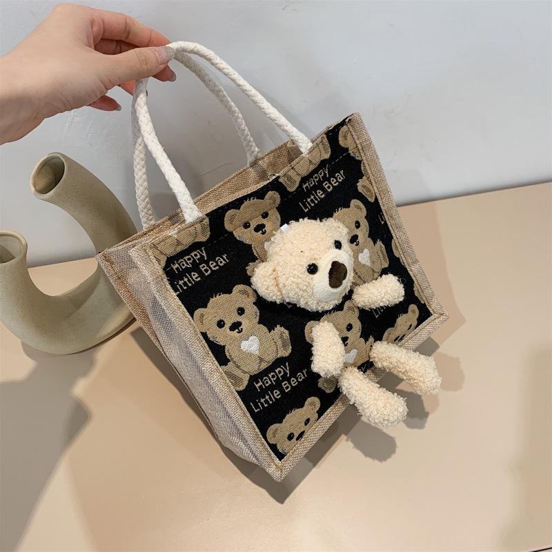 Buy In Spring the New Women's Bag In 2022 the New Bear Portable Lunch