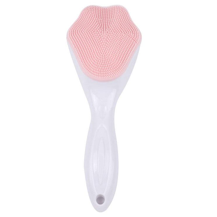 Silicone Facial Cleansing & Massage Brush with Handle
