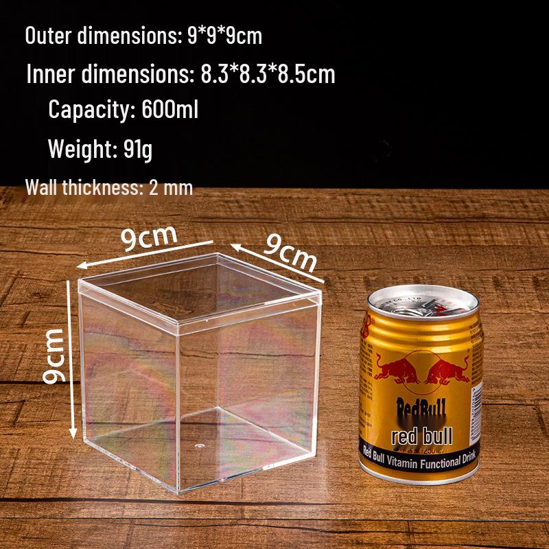 Quadratische Transparente Harte Kunststoffbox: Vielseitige Lebensmittelverpackung, Betta-Fischzucht, Kristallschlamm, Überraschungsbox, Hochzeits-Süßigkeitenaufbewahrung.