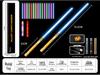 Dual RGB 15-Color Metal Lightsaber Toy - Star Wars Force Laser Sword for Dueling