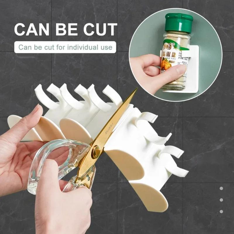 2024 New 1PCS Kitchen Wall Mount Spice Storage Rack Cupboard Door Seasoning Bottle Storage Rack Home Storage Tools Kitchen