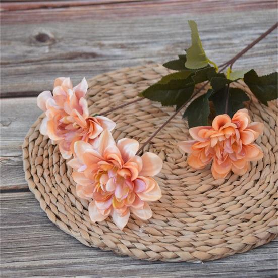 Simulation Flower Great Realistic Looking Charming Artificial Flower Highly Simulated 3 Large Blooms Simulation Bouquet Simulation Flower