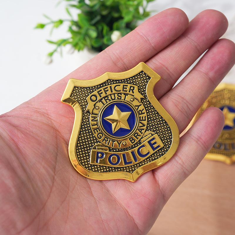 Anime Movie Zootopia Brooch Badge POLICE Rabbit Judy Cos Clothing Badge