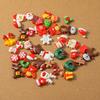 10pcs Resin Christmas Snowman Elk Santa Claus Flatback Cabochon Scrapbook for Jewelry Making DIY Hairpin Accessories Supplies