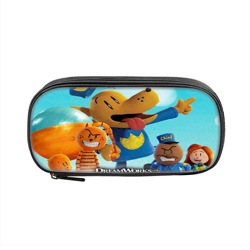 Dogman Detective Pencil Case Large Capacity Nylon Storage For Students