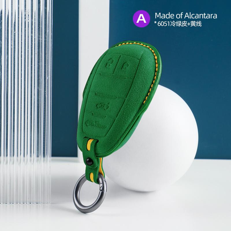 Interior Mouldings Alcantara Car Key Case Cover Shell For Alfa Romeo Giulia Stelvio Mito Giulietta Brera 4C 159 GTA 147 156 Mito