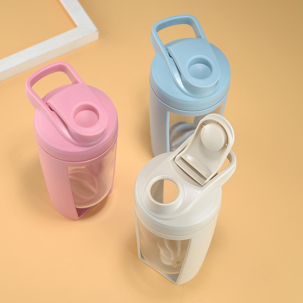 Creative Double-Layer Shaker Cup: Large Capacity Outdoor Fitness Water Bottle for Protein Mixes