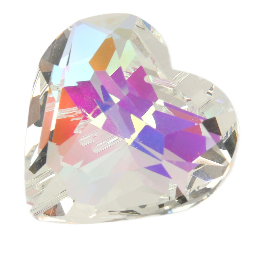 Heart Prism Ornaments Exquisite Polished Surface Hanging Heart Suncatcher Prism Pendant for Christmas Decoration Photographic Ornament Rainbow