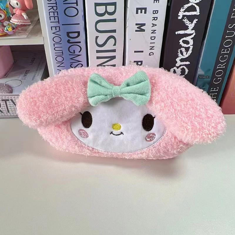 Cartoon Kirby and Kuromi Large Capacity Plush Pencil Case