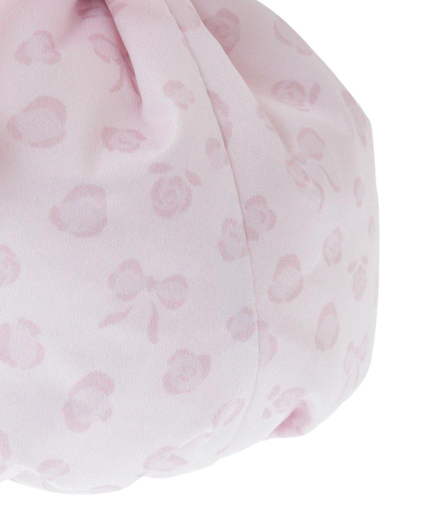 Maison de FLEUR Ribbon Leopard Print Drawstring Pouch, Light Pink, Size F, PouchDrawstring Bag, 08000554600
