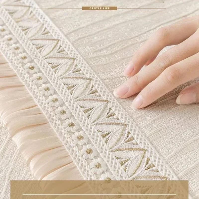 Luxury Chenille Couch Cover With Skirt Non-Slip Sofa Cover Four Seasons Sectional Sofa Armrest Backrest Cover For Living Room