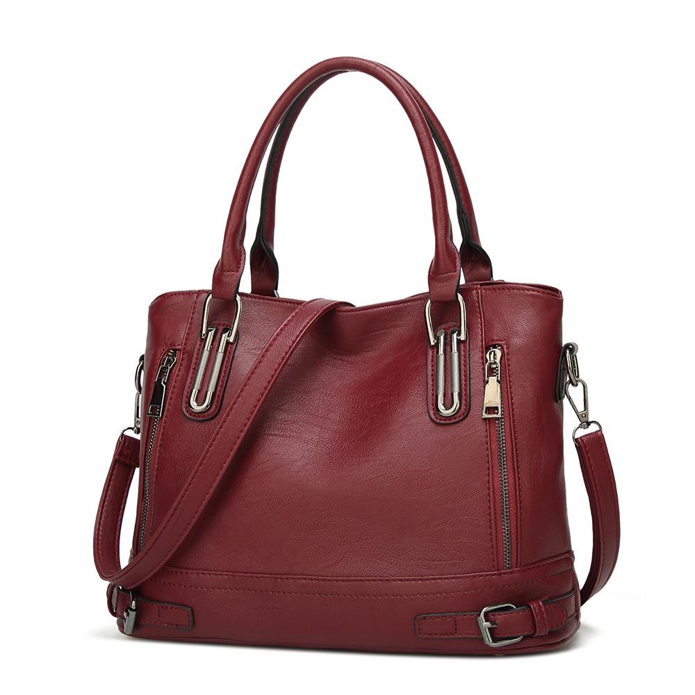 

ins new large-capacity wear-resistant women s Korean version handbag tote bag fashion autumn and winter tide single shoulder oblique span бордовый