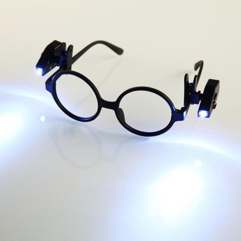 2pcs Mini Flashlight Universal Glasses Reading Lamp- 360° Rotary-Eyeglass Clip Lantern Eyeglass Flexible LED Night-Light