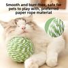 Cat Colorful Sisal Ball Toy Wool Ball Teasing Cat Ball Plush Self-hi To Relieve Boredom and Resist Biting Teeth Grinding Stick Teasing Cat Supplies