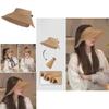 Summer Wide Brim Woven Hat For Women With Breathable Sunshade Beach Sun Hat