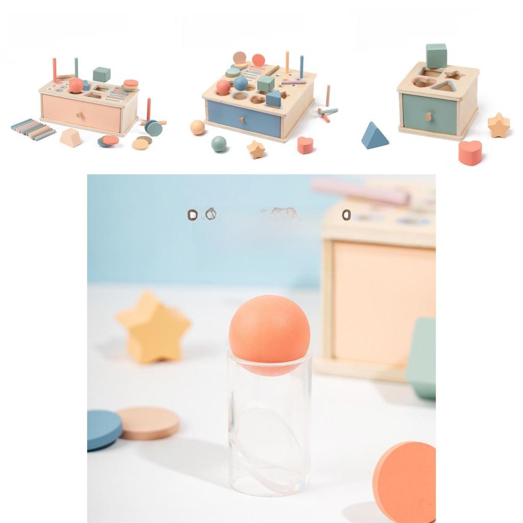 Montessori Holz Farbe Form Sortierbox für die frühkindliche Entwicklung