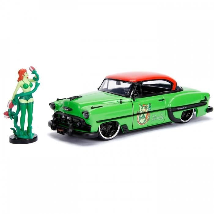 Réplique métal - JADA TOYS - Chevy Bel Air Hard Top 1953 - Figurine Poison Ivy incluse