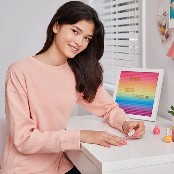 Hanayama Kids Cosmetics Neon Nail Polish Set of 5 Nail Polishes MIR COLORS Hanayama 078672 - Water-Soluble - -