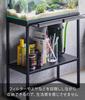 Yamazaki Aquarium W61 x D34 x Tower Aquarium Concealing Storage 1962 Rack, Black, H70cm, Series, Stand, Rack,