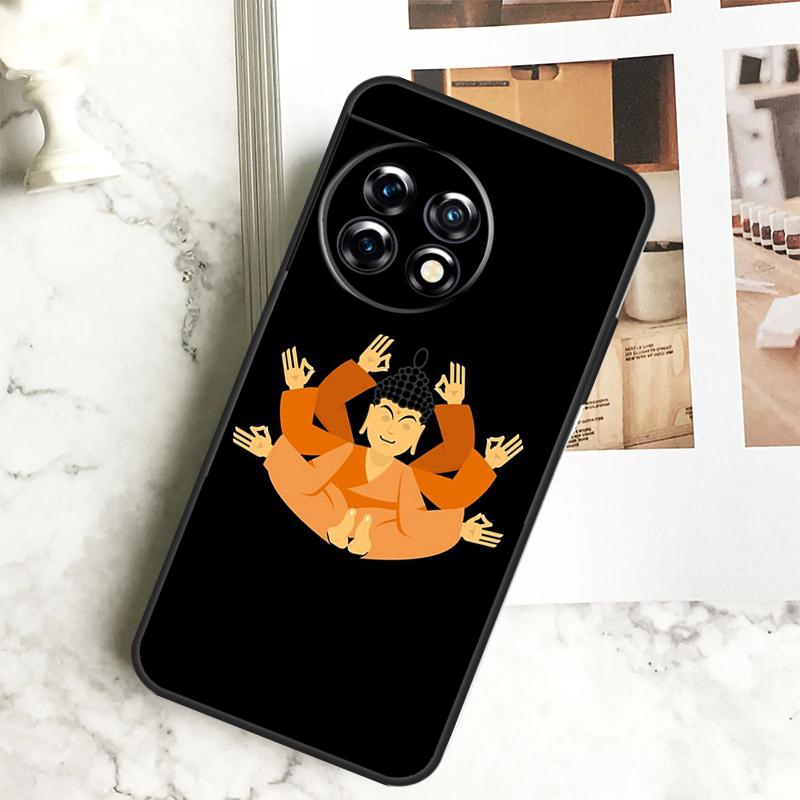 Cute Buddha Monk Zen Buddhism Case For OnePlus 12 12R 11 9 10 Pro 10R 9R 8T 10T Nord 3 CE 2 Lite 2T N10 N20 N30 CE4 Cover