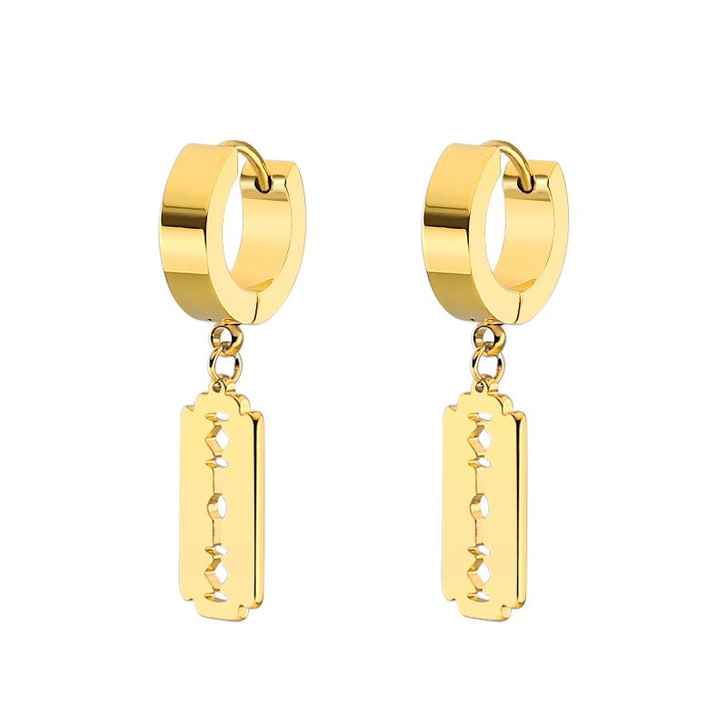 Nouveau Design Boucles d'Oreilles Pendantes Acryliques La Lame pour Hommes Femmes Punk Acrylique Rock Boucles d'Oreilles Lame de Rasoir Accessoires de Bijoux Mode
