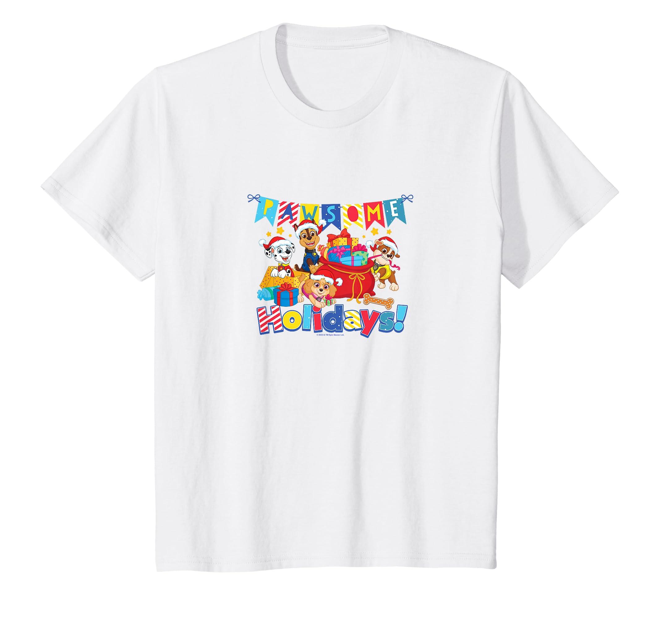 

Детское Рождество Щенячий патруль: Потрясающие праздники! Милая футболка с групповым фото