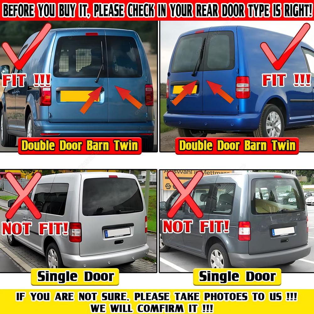 Car Rear Roof Spoiler For Volkswagen VW Caddy Double Door Roof Spoiler 2005-2018 Rear Trunk Spoiler Wing Extension Parts Tuning