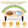 Stainless Steel Elevated Cat Bowl Stand Set Easy Cleaning Non Slip Cat Food Bowl Kit for Dry Wet Food Water for Pet Small Dogs