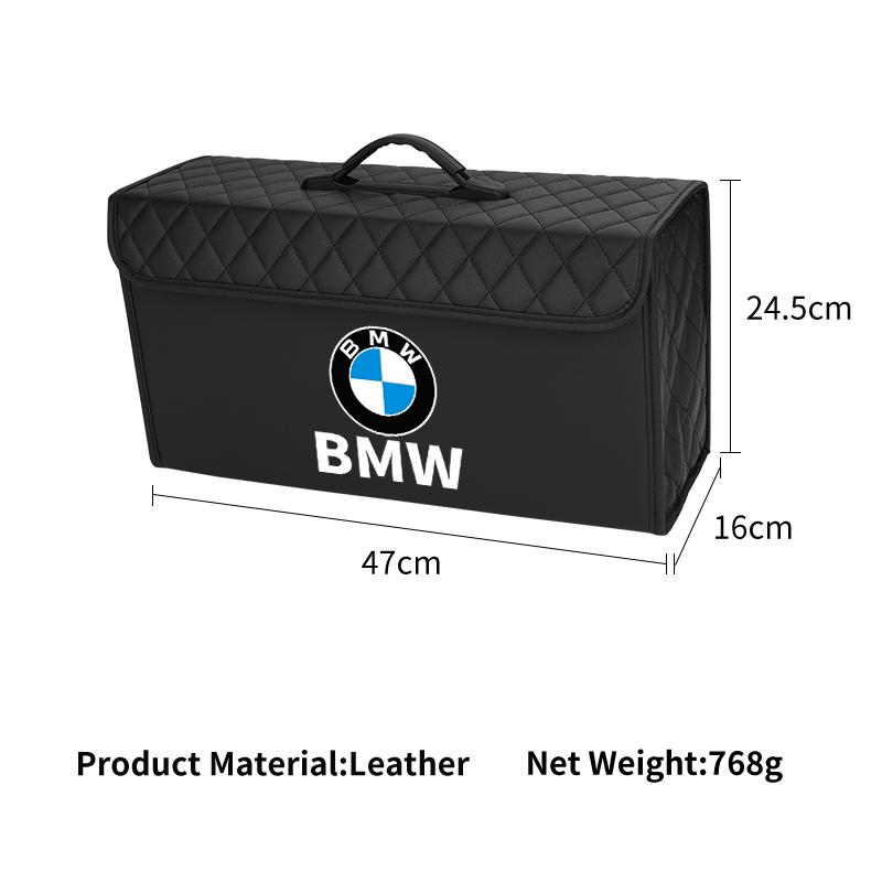 2025 Hot Car Trunk Storage Bag Leather Camping Box Collapsible Auto Emblem Organizer Accessories For BMW M Performance M5 E36 E6