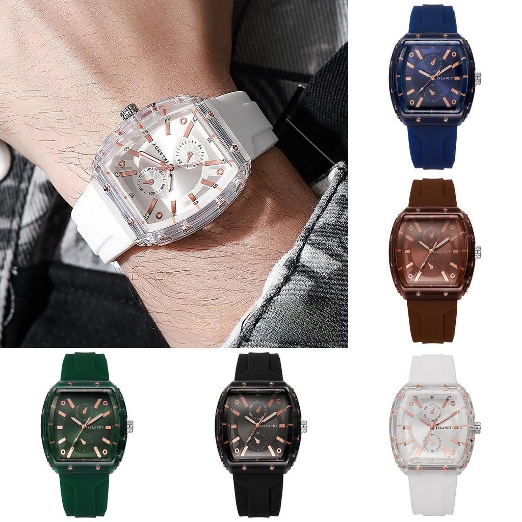 Modern Silicone Mens Quartz Watch With Buckle Closure Suitable For Men