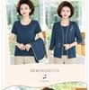 Spring New Arrivals: Women's Knit Two-Piece Set - Short-Sleeved Top and Stylish Cardigan for Middle-Aged and Elderly