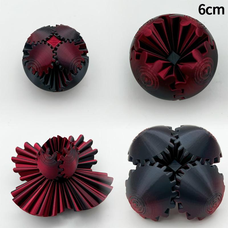 

3D-печатный вращающийся шестеренчатый шар, печатающий шестеренчатый шар, вращающийся шар, украшение, креативные настольные украшения, декомпрессионные магические кубические игрушки 6 CM